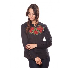 Embroidered blouse "Night Roses"